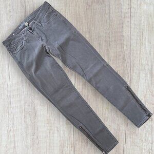AGAVE NECTAR Moda Slim Denim Gray Stretch Leggings Zip Ankle USA Women's 27